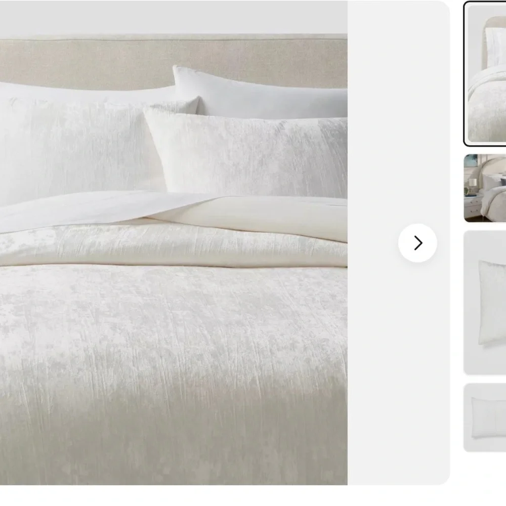 Threshold Elegant ivory Pearl duvet full/cover queen